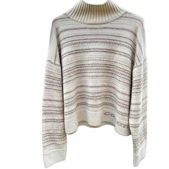 Coach Wool Cashmere Ivory Turtleneck Sweater XL